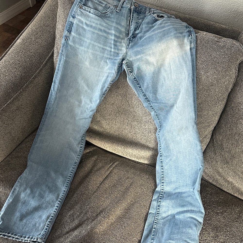 BKE Men's Light Blue Slim Jeans